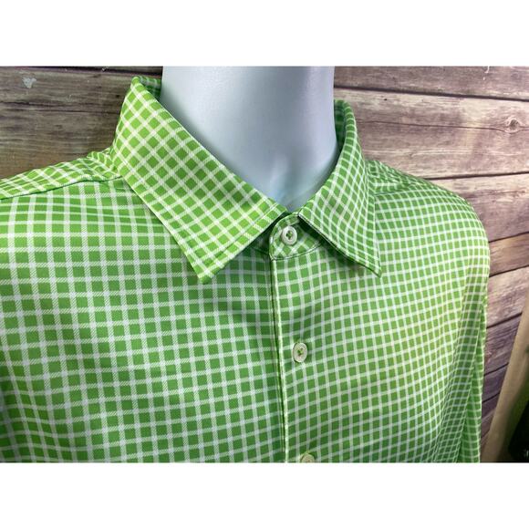 Donald Ross Polo Shirt Mens Large Green Golf Stretch 1894 USA Club Crest - Picture 8 of 9